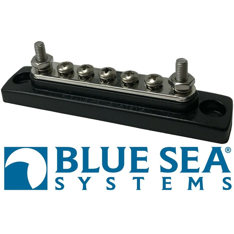 Blue Sea Systems 2304 Marine Mini Common Bus Bar 5 X #8-32 Screw 5 Gang 100 Amp