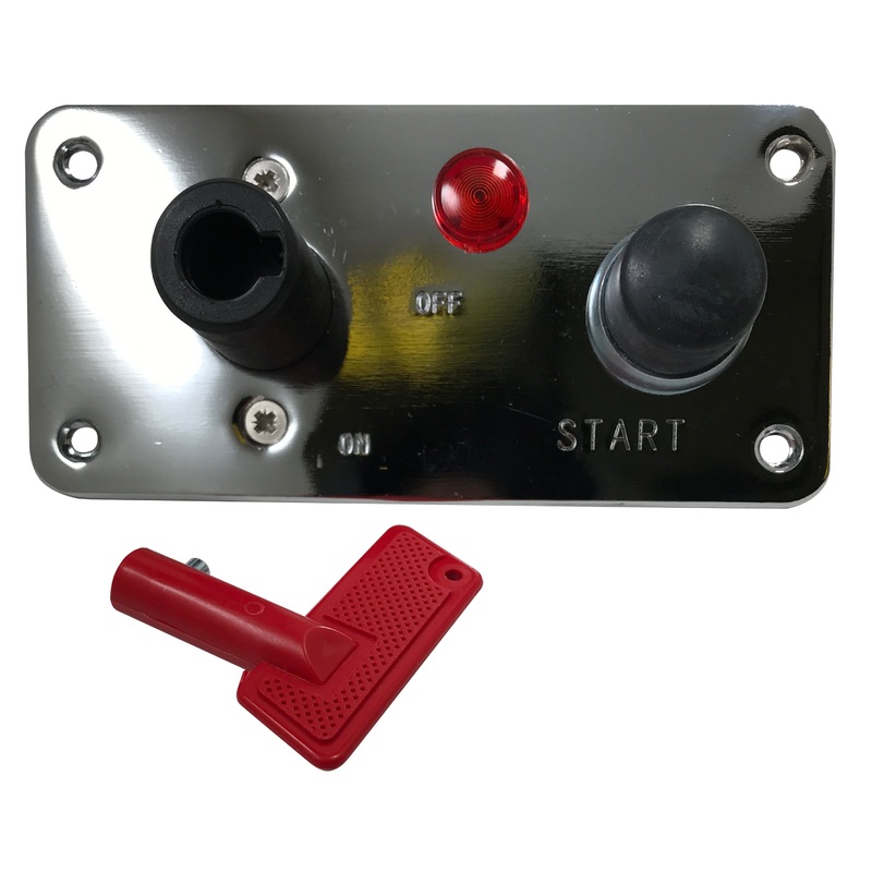 Chrome Multi-Purpose Switch Panel – Battery Disconnect On / Off , Push Start & Light