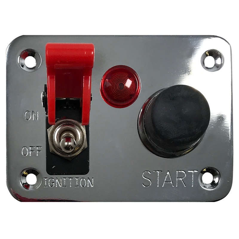 Chrome Multi-Purpose Switch Panel – Toggle Ignition On / Off Push Start & Light