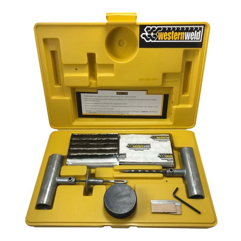 Heavy Duty Flat Tire Repair Kit – Plug & Patch Tool with T-Handle & Case – Made in the USA