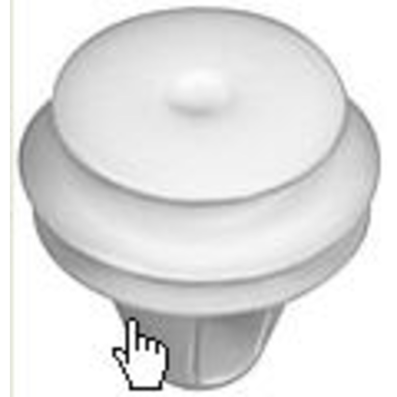 Natural Nylon Door Trim And Garnish Retainer Bottom Head Diameter 13mm, Top Head Diameter 13mm,Stem – 25 or 100 Pack