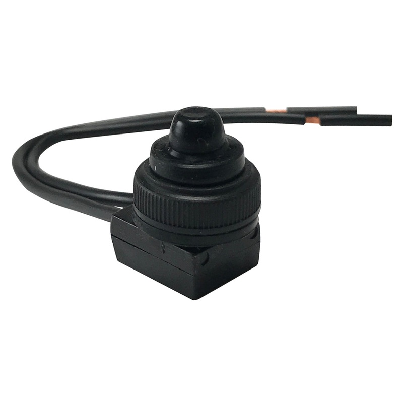 Waterproof Mini Black Push Button Switch 6A 125VAC SPST Ul Listed
