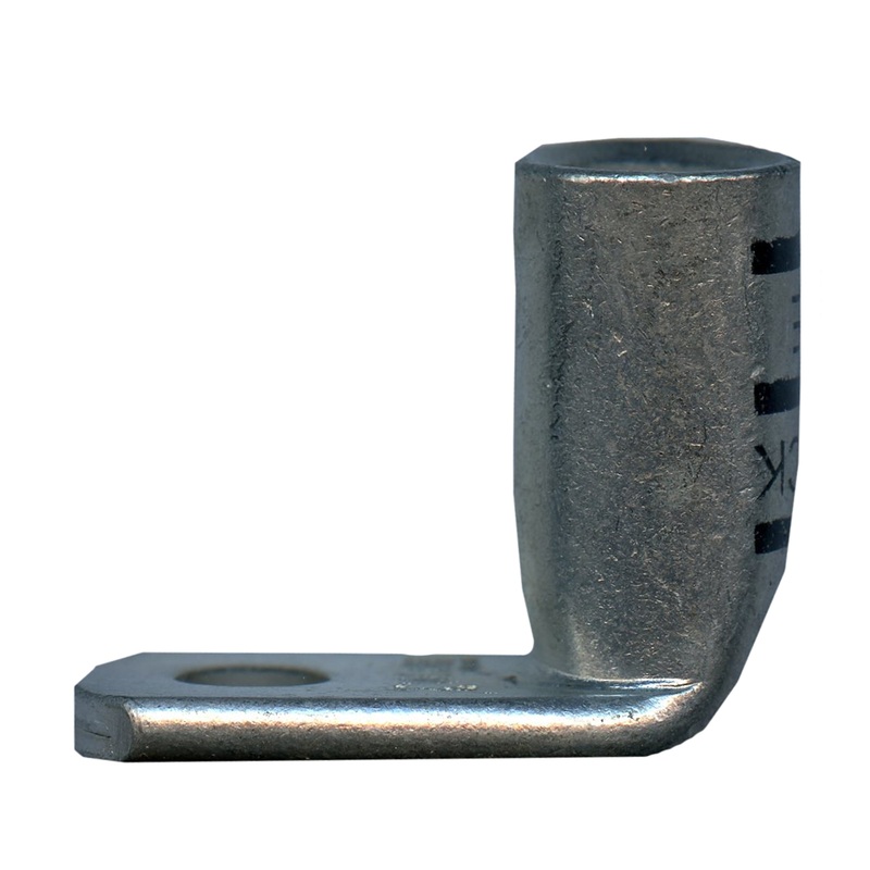 1/0 AWG Mega HD 90 Bent Copper Lug – 5/16 Stud – Black – 5 or 50 Pack – Made in USA