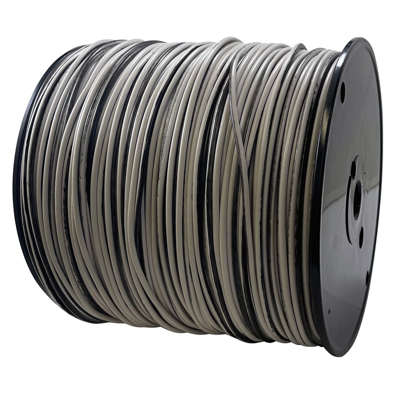 18 AWG Marine Tinned Primary Wire – White with Black Stripe – 600V – 100 ft to 1000 ft – Made in USA