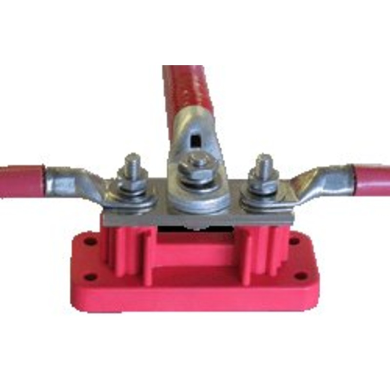 3 Point Red Hi-Amp 3/8 Terminal Busbar – 700 Amps