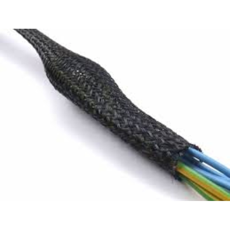 Black 3/8 Diameter Expandable Braided Loom Sleeve – 125 FT