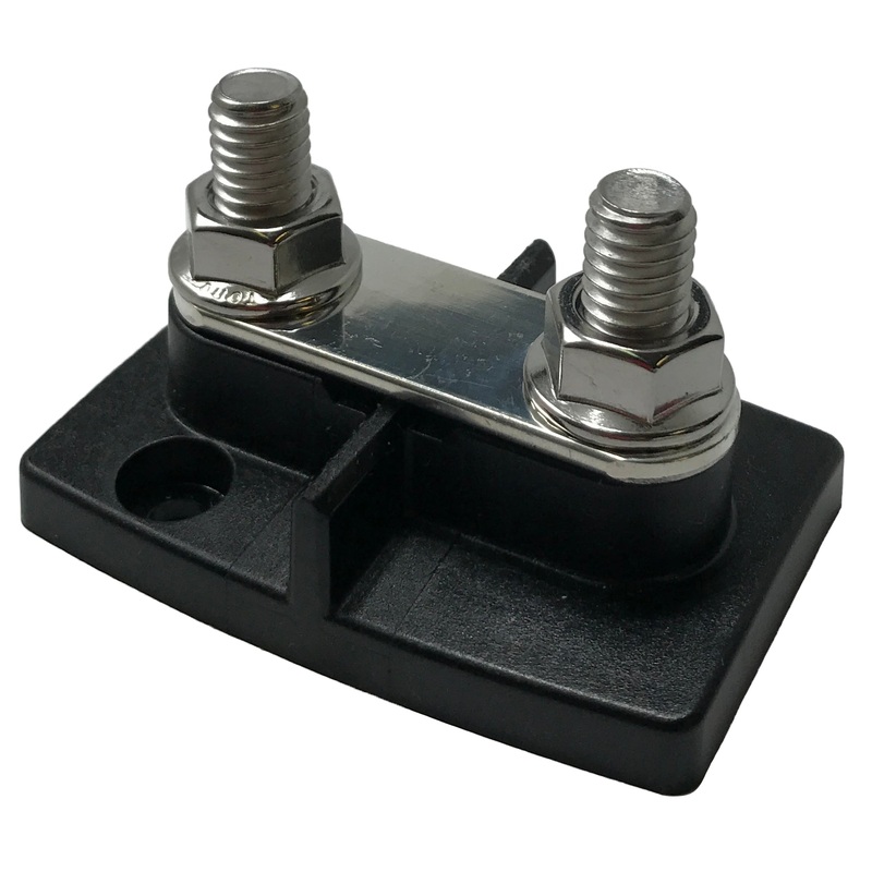 Blue Sea Systems #2019 Marine Power Bar Dual Bus Bar – Two 3/8 -16 Stud and Insulators