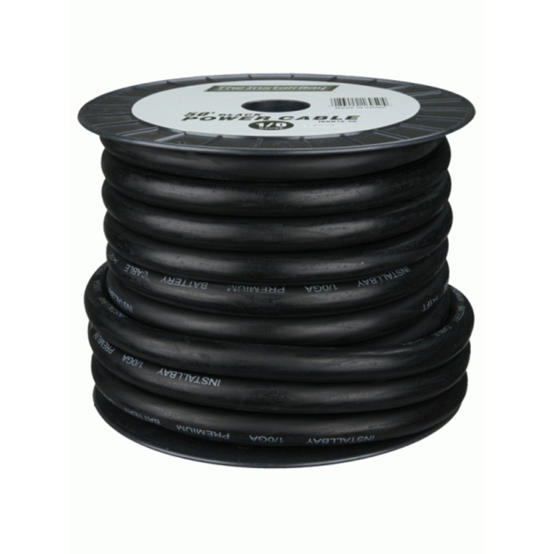 CCA Black Power Cable 1-0 Gauge, 25 ft