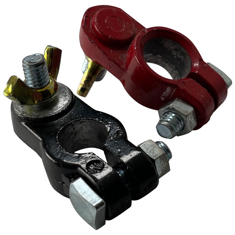 Deka # 00148 Universal Red & Black Epoxy Marine Battery Terminals & Wing Nut