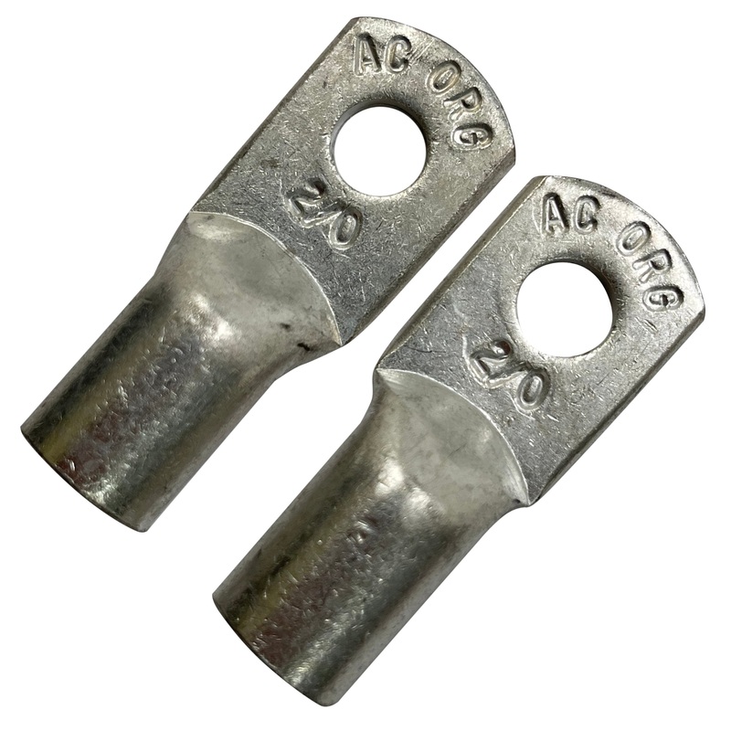 Deka 00539 (2) 2/0 AWG Tin Plated Copper Battery Cable Lugs 3/8 Ring Stud – USA