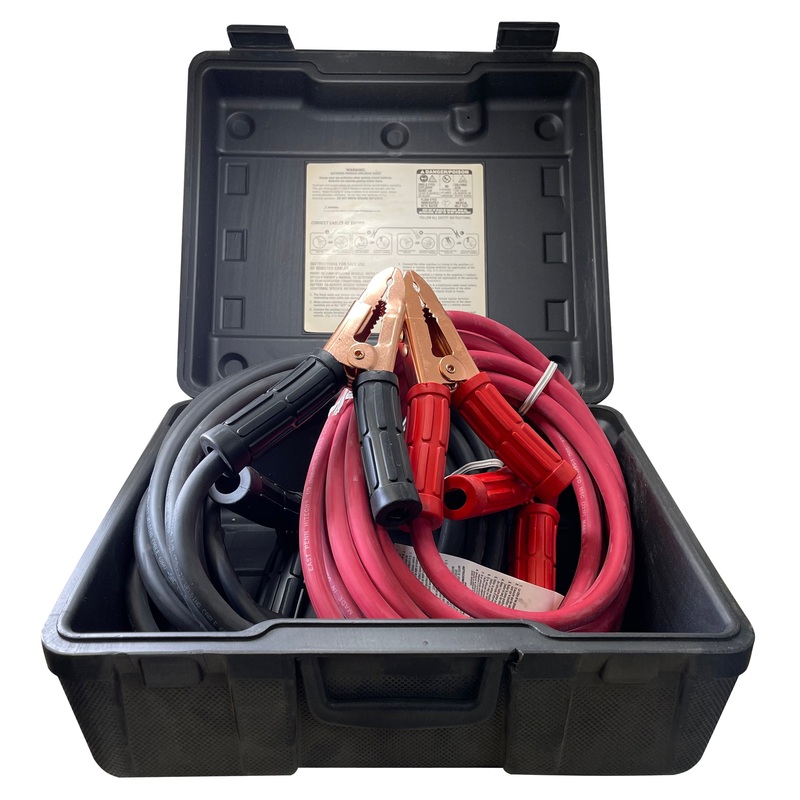 Deka 1/0 Gauge x 20 FT Copper Booster Jumper Cables Clamp Car Battery & Case USA