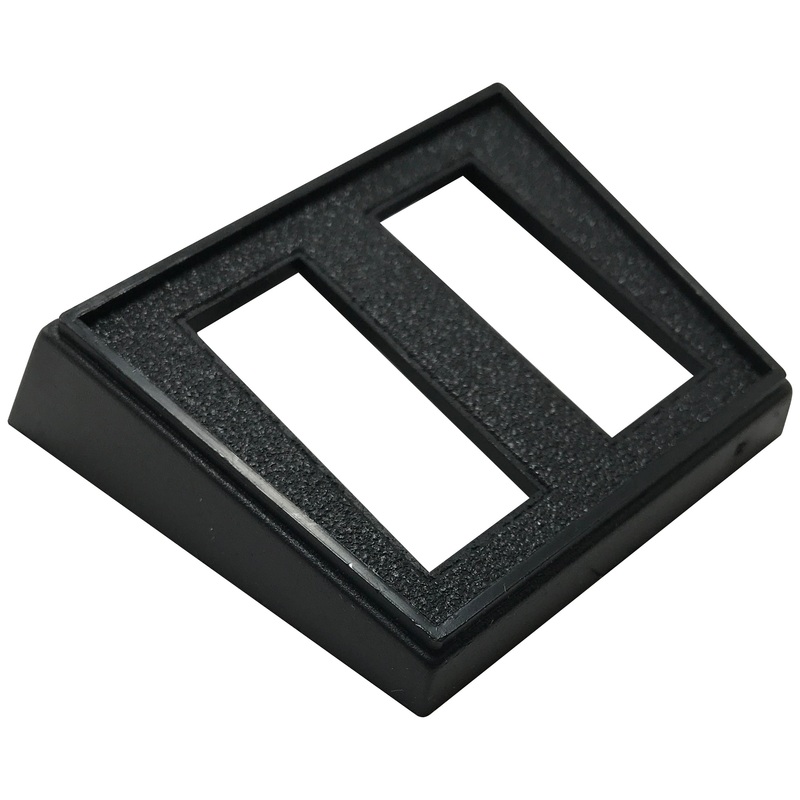 Double Rocker Switch Mounting Panel – 1-1/8 x 1/2 Rectangular Slots – 1 or 5 Pack
