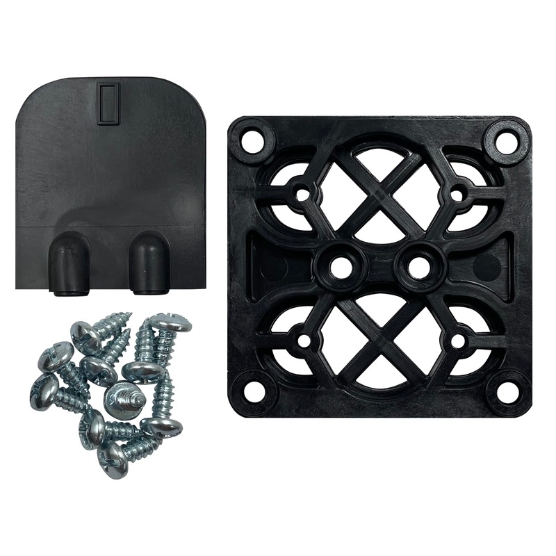 Dual Small Base Single Point Power Post – Black Base Plate Holder