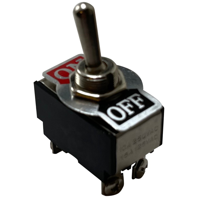 Heavy Duty Double Pole On / Off Metal Toggle Switch – 20 Amps @ 12 Volts