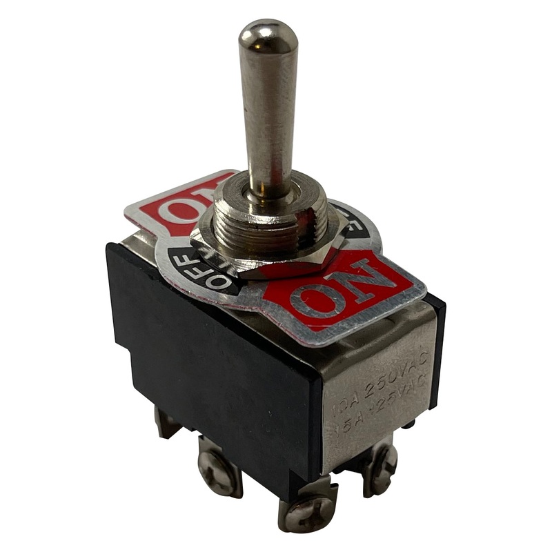 Heavy Duty Momentary MOM ON / OFF / MOM ON Metal Toggle Switch – 20 Amps @ 12 Volts