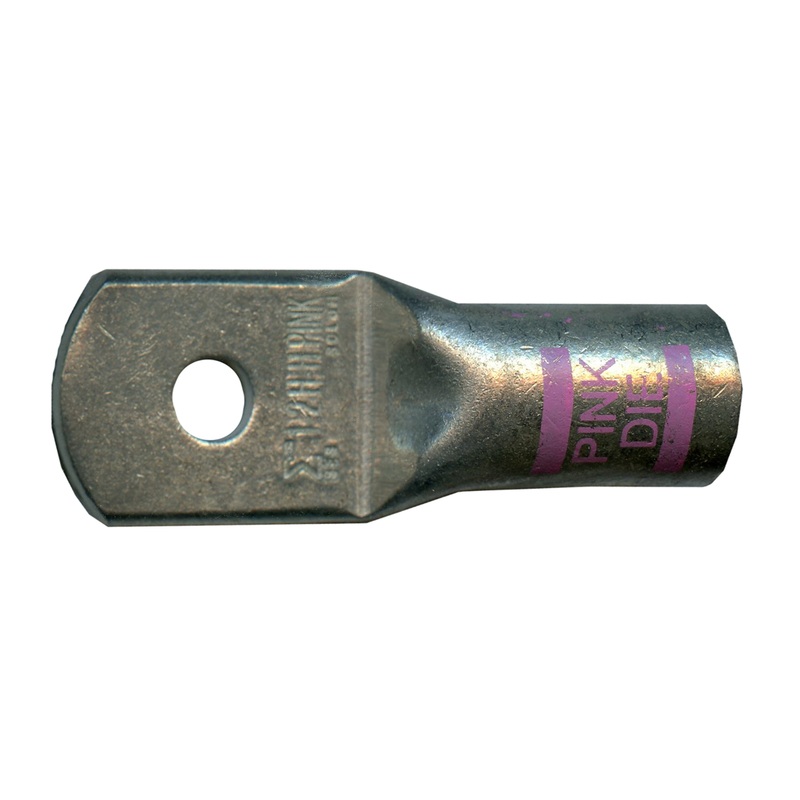 Mega HD Copper Lug – Plated 2-1 AWG 1/4 Stud Pink – 5 or 50 Pack