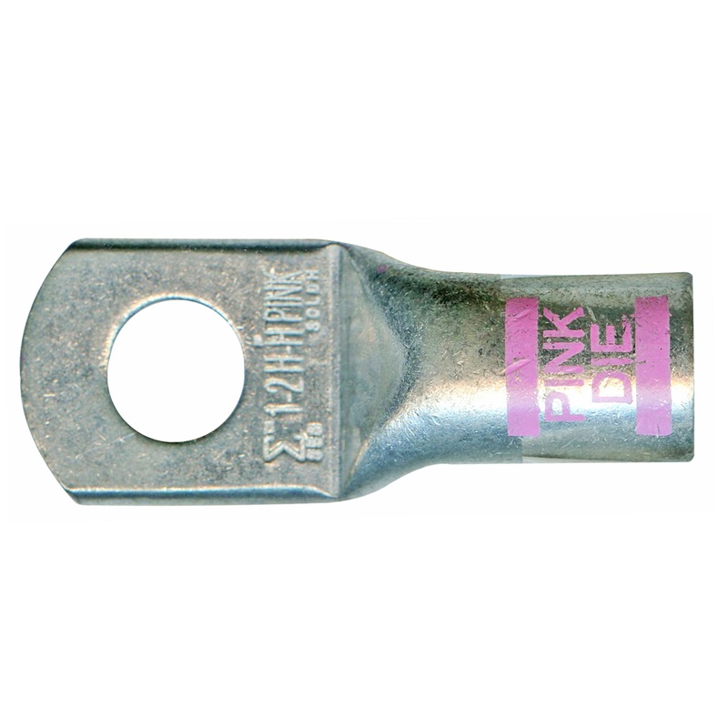 Mega HD Copper Lug – Plated 2-1 AWG 3/8 Stud Pink – 5 or 50 Pack