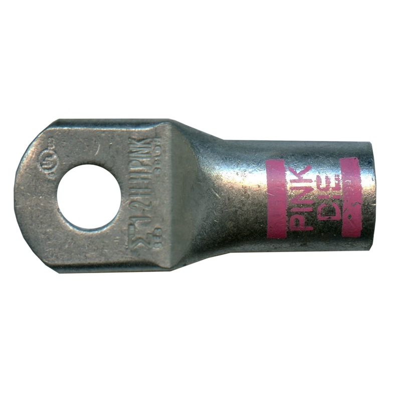 Mega HD Copper Lug – Plated 2-1 AWG 5/16 Stud Pink – 5 or 50 Pack