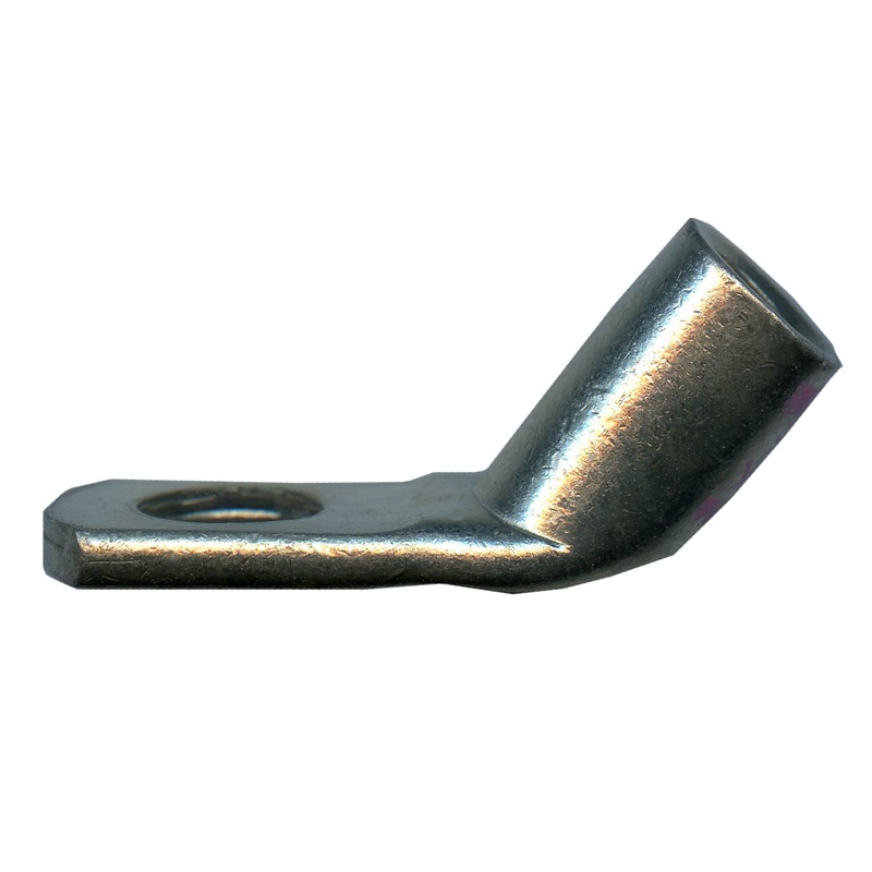 Mega HD Copper Lug – Plated 45-Deg 2-1 AWG 1/2 Stud Pink – 5 or 50 Pack