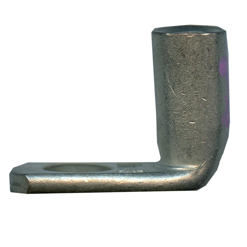 Mega HD Copper Lug – Plated 90-Deg 2-1 AWG 1/2 Stud Pink – 5 or 50 Pack