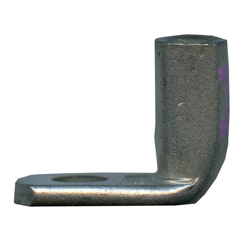 Mega HD Copper Lug – Plated 90-Deg 2-1 AWG 3/8 Stud Pink – 5 or 50 Pack