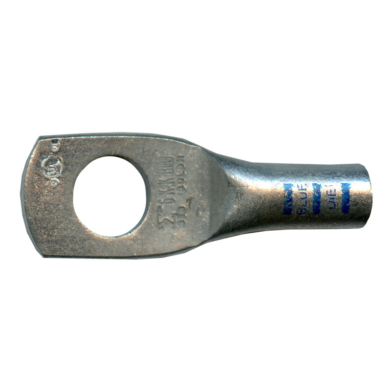 6 AWG Mega HD Copper Lug – 3/8 Stud – Blue – 5 or 50 Pack – Made in USA