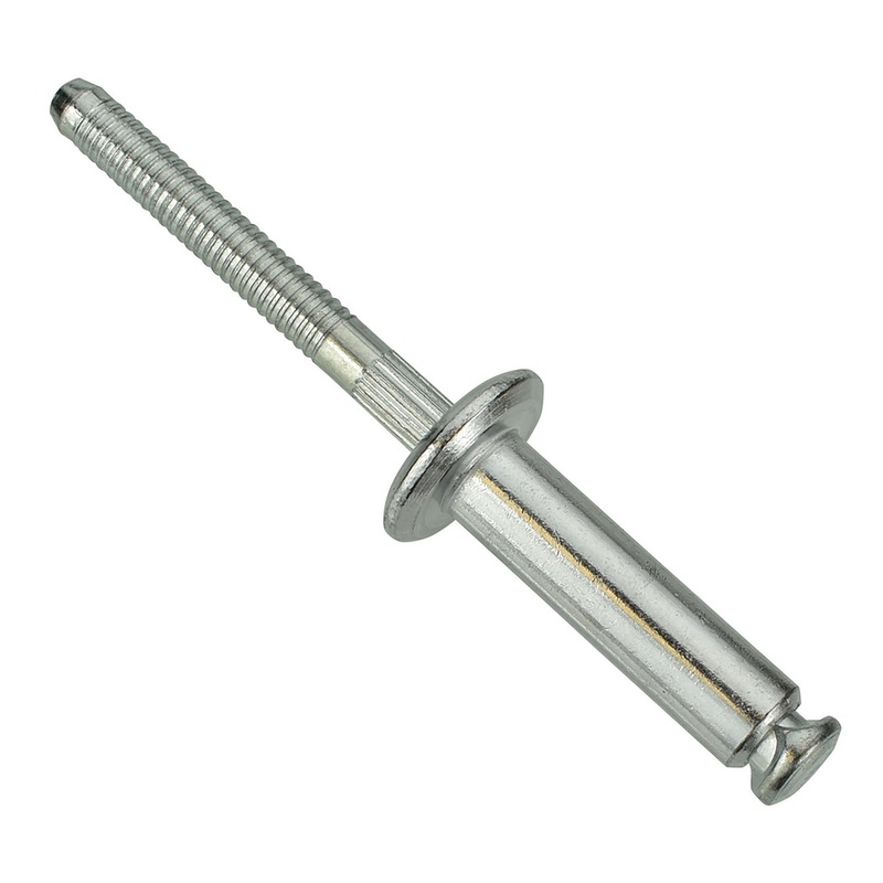 Aluminum Rivet Steel Mandrel Glass Stop Peel – 1/4 Diameter – 1/2 Flange – 25 Pack