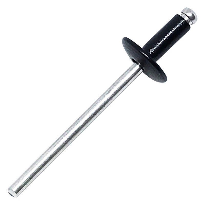 Black Aluminum Rivet Steel Mandrel Windshield Side Rail Retainer – 1/8 Dia. – 50 Pack