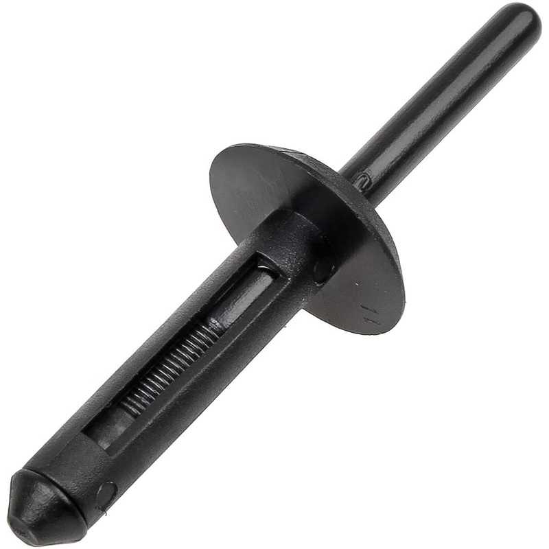 Black Nylon Blind Rivet Mandrel Retainer – 1/4 Dia. 1/2 Flange – 25 Pack