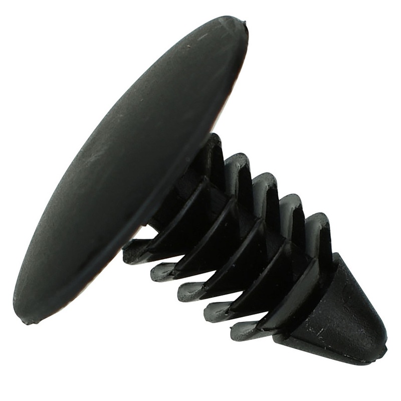 Black Nylon Bumper & Fender Shield Clip Retainers – 1/4 Hole – 21/32 Stem – 100 Pack