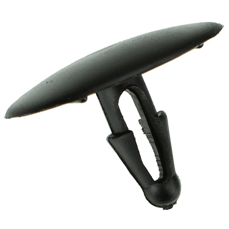 Black Nylon Hood Insulation Retainer Clips – 9/32 Hole – 19 MM Stem – 30 MM Head – 25 Pack