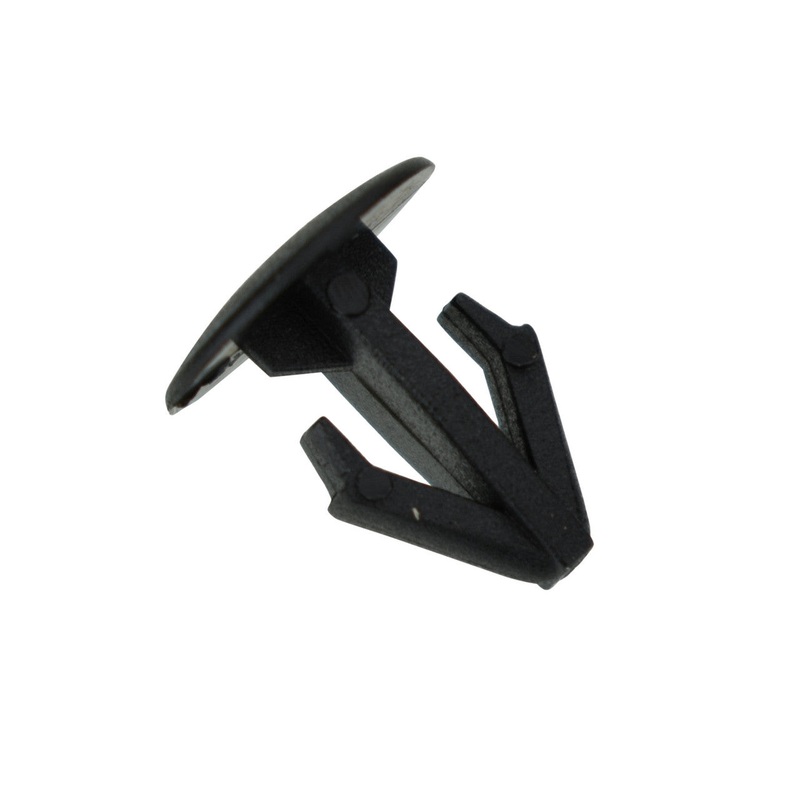 Black Nylon Hood Moulding Retainer Clips – 15/64 Hole – 10 MM Stem – 10 MM Head – 25 Pack