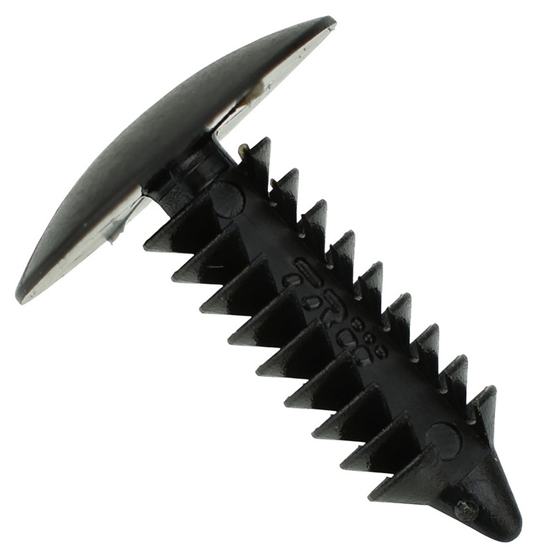 Black Nylon Shield Clip Retainers – 7/32 Hole – 3/4 Stem – 21/32 Head – 50 Pack