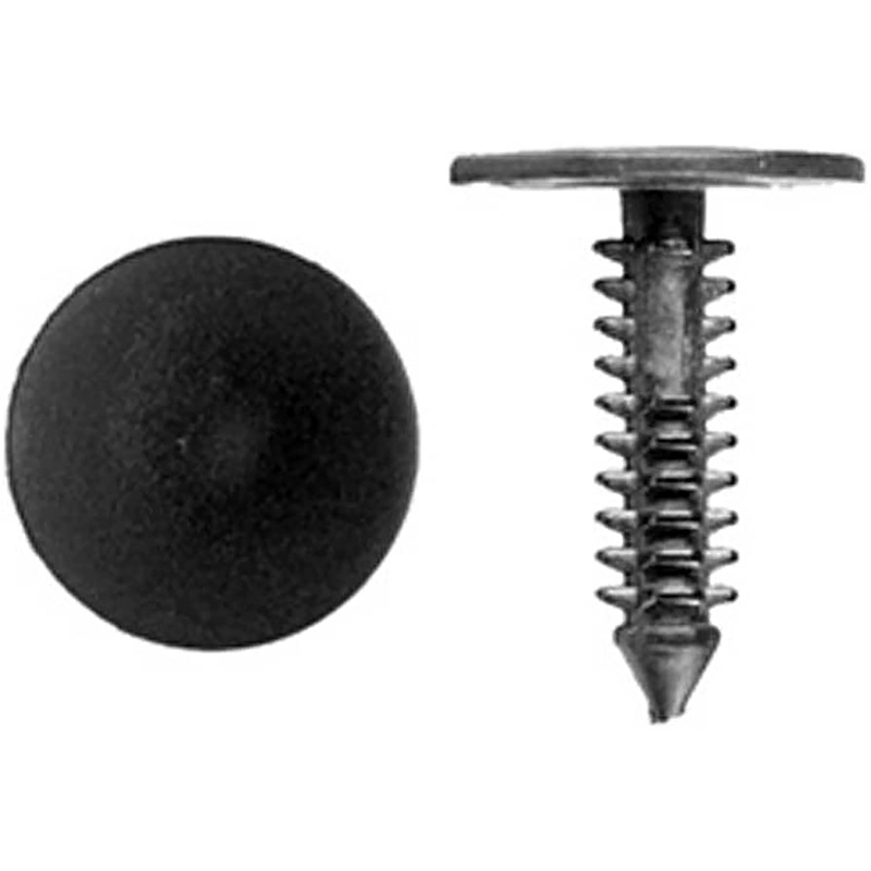 Black Nylon Shroud Vent Grille To Panel Retainer Clips – 13/64 Hole – 3/4 Stem – 50 Pack