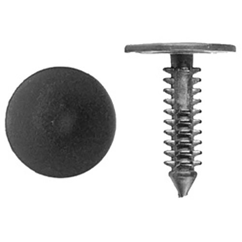 Black Nylon Weatherstrip Clip Retainers – 13/64 Hole – 5/8 Stem – 19/32 Head – 50 Pack