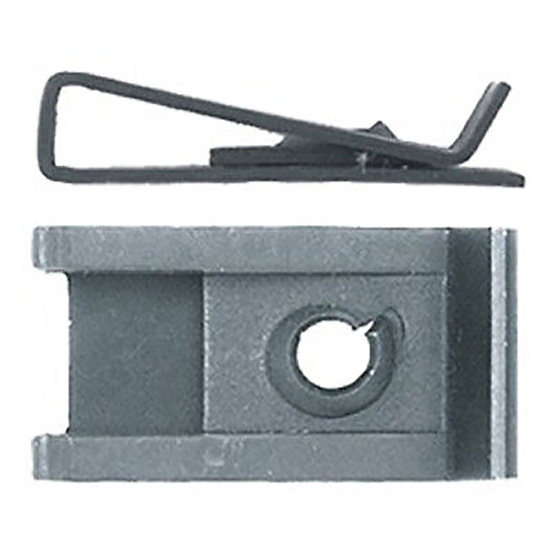 Black Short Speed U Nuts – #8 Screw Size – .125-.250 Panel 3/8 Hole to Edge – 100 Pack