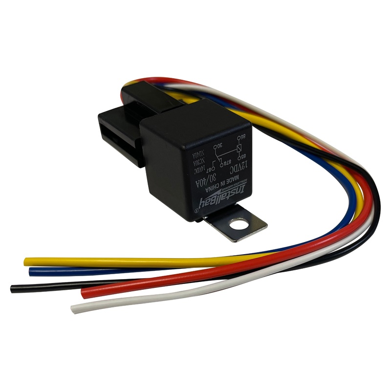 Interconnecting 5 Pin 12V Relay Switch 40 Amp Fuse W/ 12 Inch 5 Wire Harness