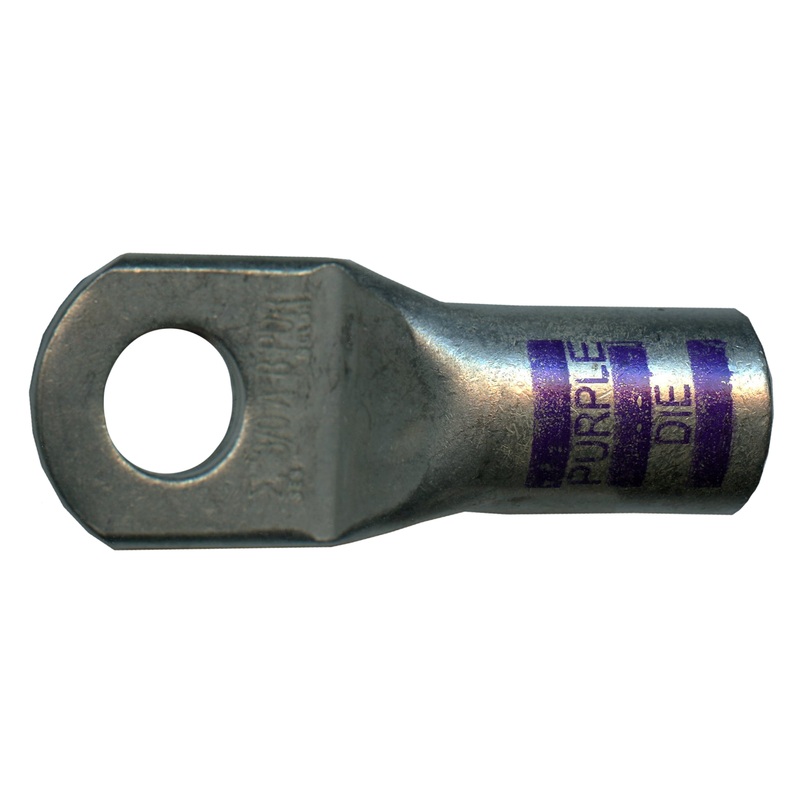 Mega HD Copper Lug – Plated 3/0 AWG 1/2 Stud Purple – 5 or 50 Pack