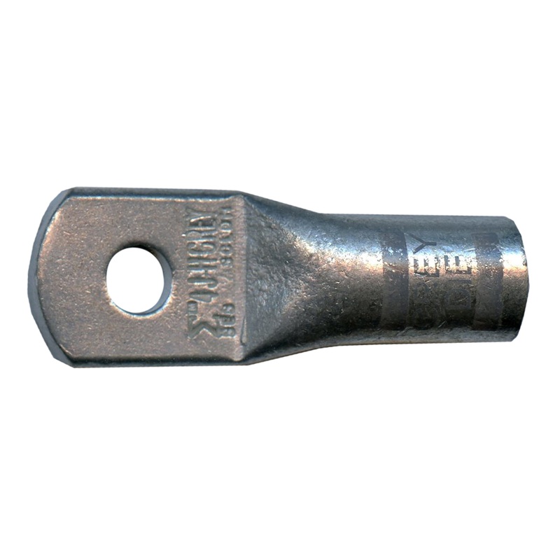 Mega HD Copper Lug – Plated 4 AWG #10 Stud Gray – 5 or 50 Pack