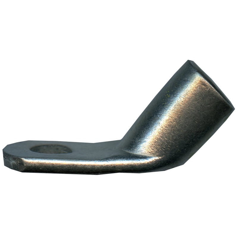 Mega HD Copper Lug – Plated 45-Deg 4/0 AWG 1/2 Stud Yellow – 5 or 50 Pack