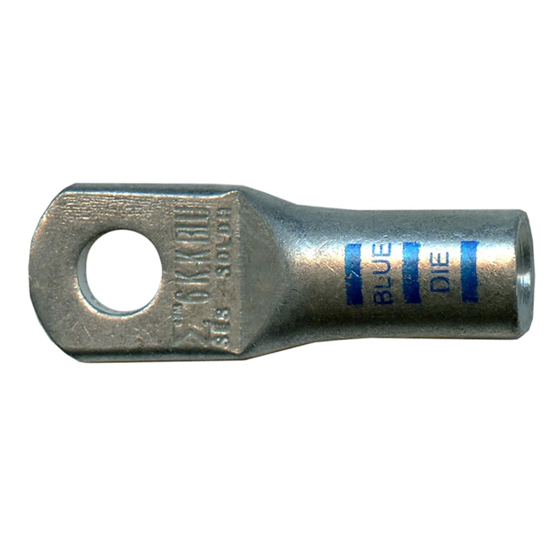 Mega HD Copper Lug – Plated 6 AWG #10 Stud Blue – 5 or 50 Pack