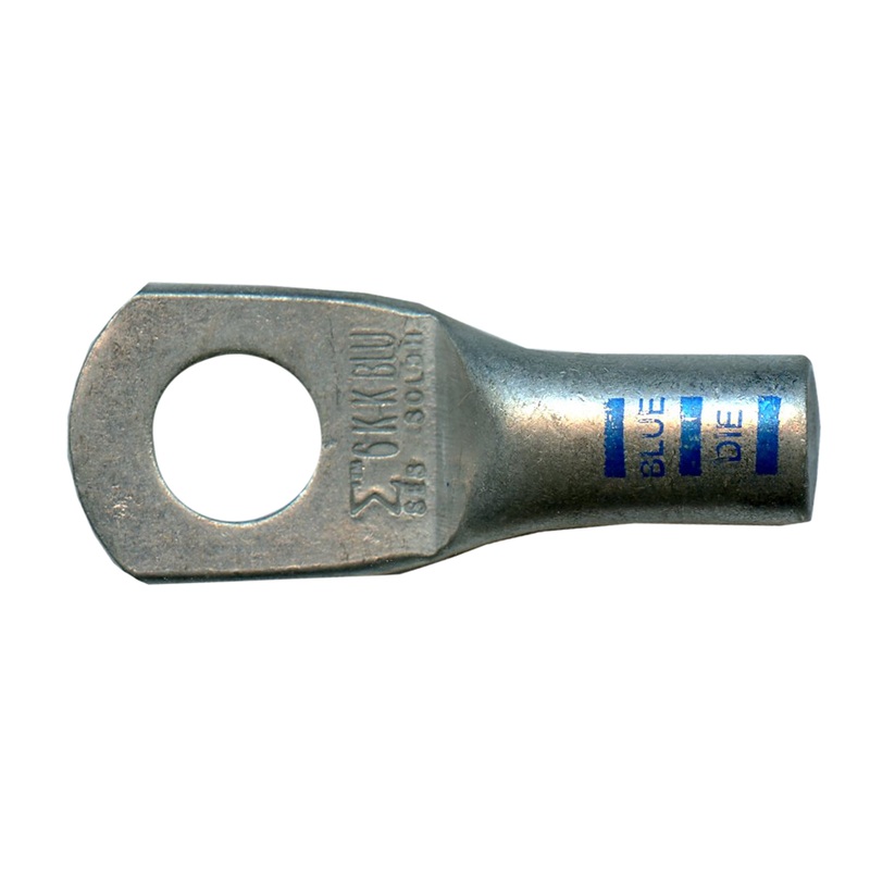 Mega HD Copper Lug – Plated 6 AWG 5/16 Stud Blue – 5 or 50 Pack