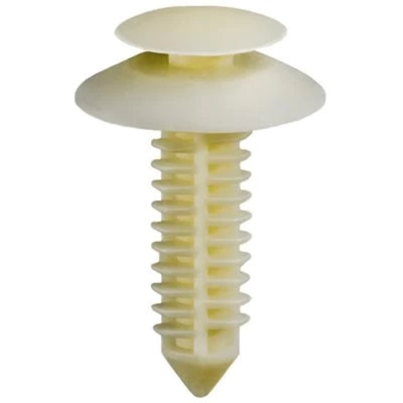 Natural Nylon Door Trim Panel Clip Retainer – 8 MM Hole 1 Stem 1/2 Head – 50 Pack