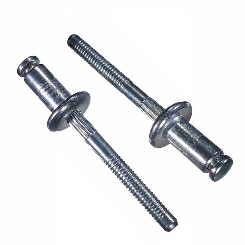 Peel-Type Window Regulator Rivet – Aluminum Rivet with Steel Mandrel – 1/4 Diameter – 1/2 Flange – 25 Pack