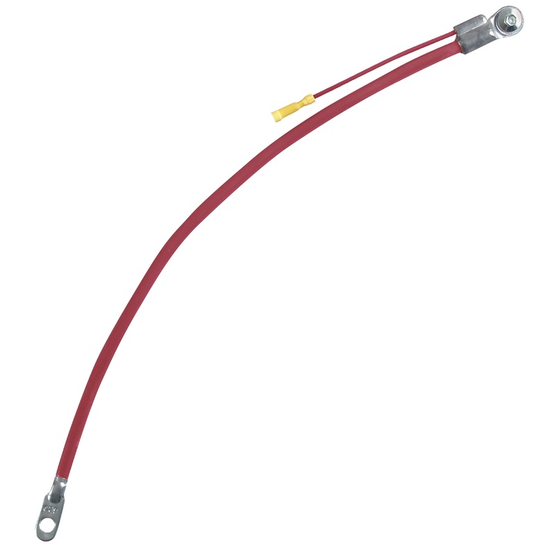 Red 45 4 Gauge Side Terminal Battery Cable With Auxiliary Lead