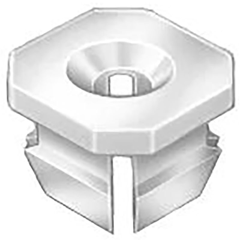 Square Natural Nylon Grill Grommet Retainer – #8 Screw – 9/32 Stem – 7/16 Head – 100 Pack