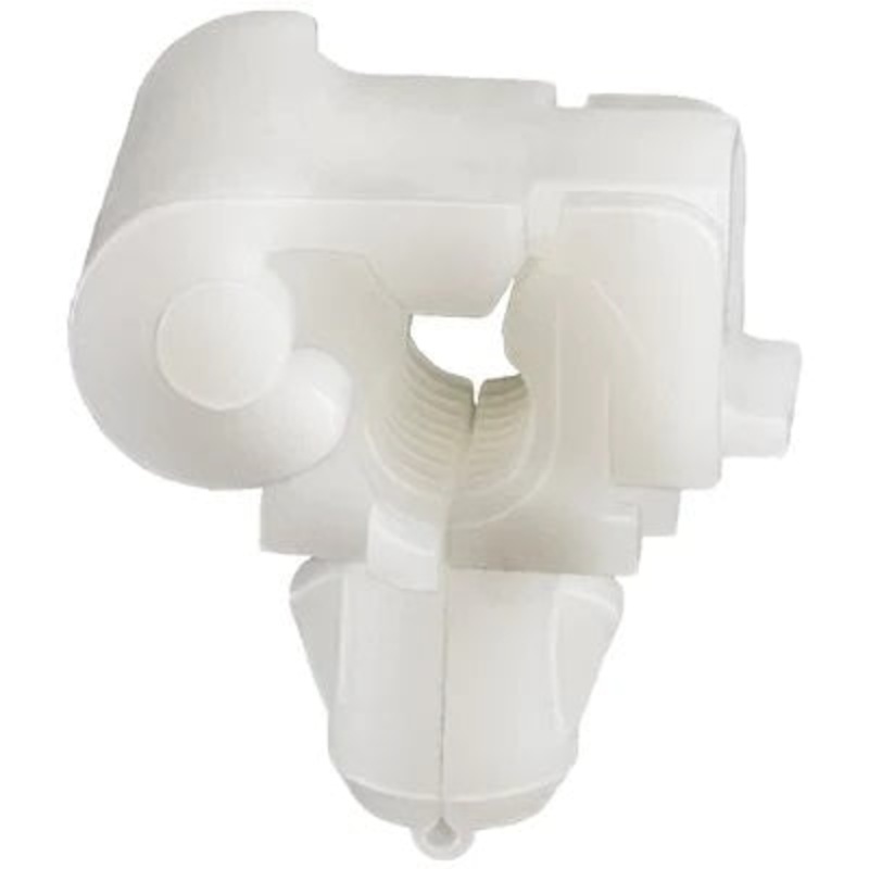 White Nylon Fold Over Door Lock Rod Clips Retainer – #10-24 Rod 8 MM Hole – 10 Pack