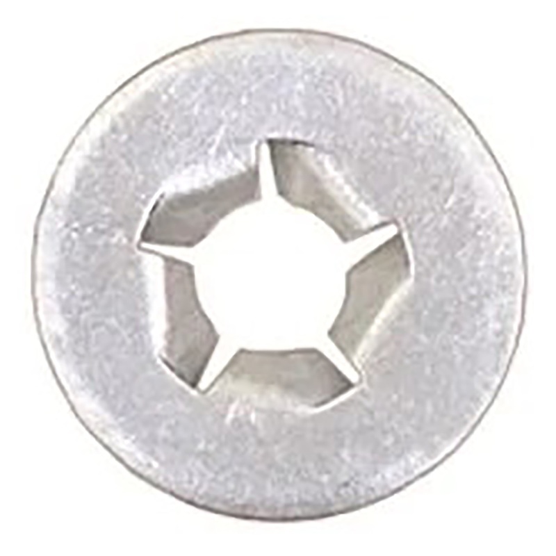 Zinc Push On Bolt Retainers – 6 – 1.0 MM Screw Size – 17 MM O. D. Flange – 100 Pack