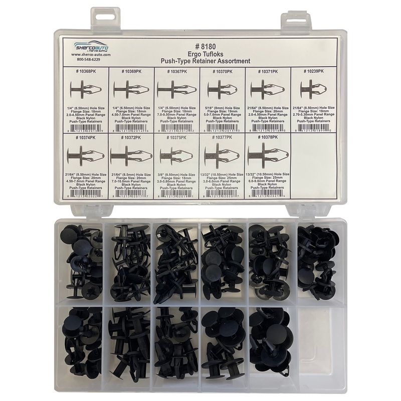 110 Piece Ergo Tufloks Retainer Assortment Kit – 11 Different Sizes