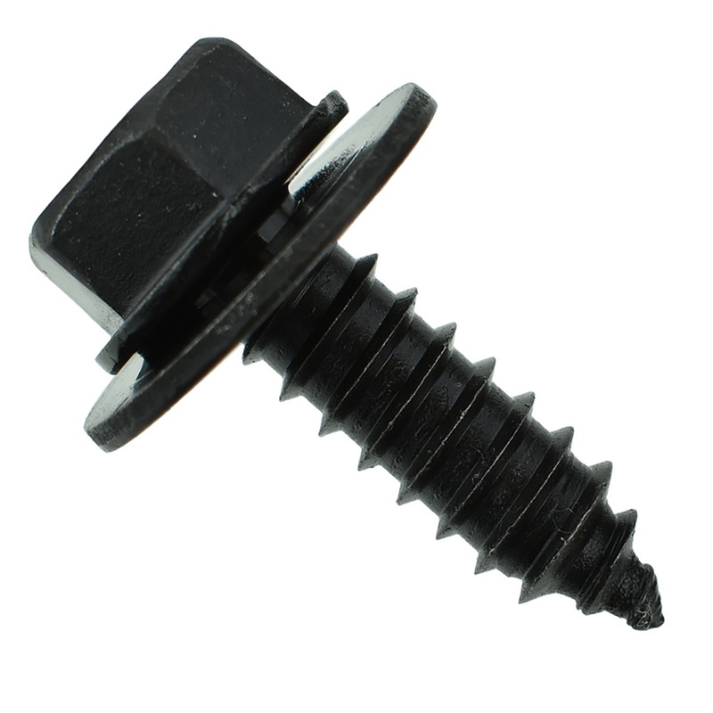 Black Hex Head Sheet Metal Screws – 6.3-1.81 x 20mm, 10mm Hex Head – 50 Pack